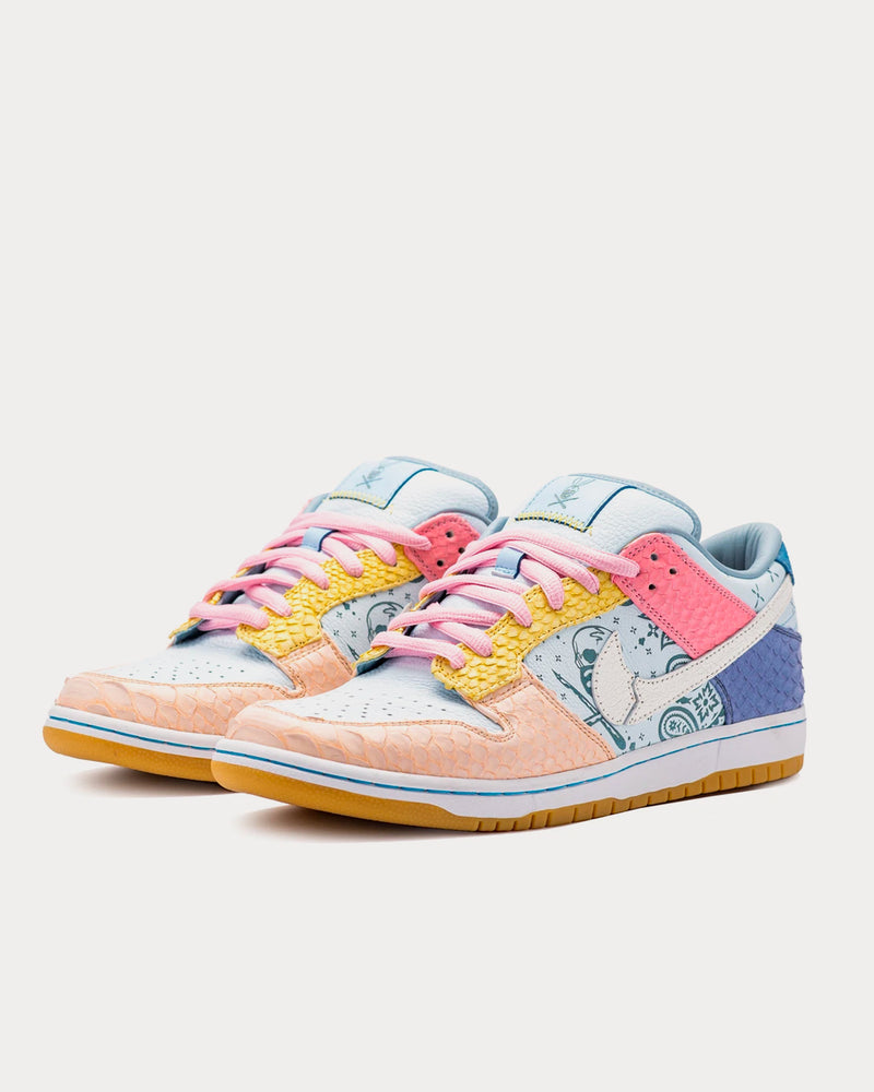 The Shoe Surgeon Easter Paisley SB Dunk Low Top Sneakers - 2