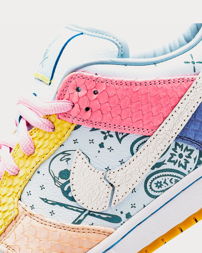 The Shoe Surgeon Easter Paisley SB Dunk Low Top Sneakers - 6