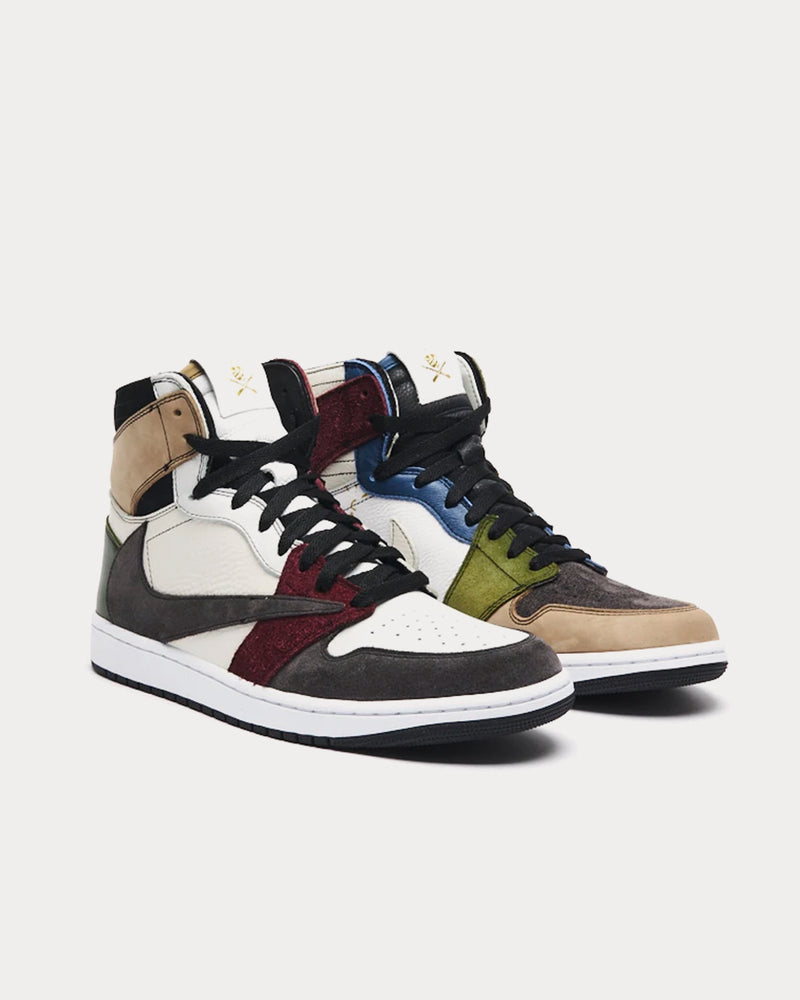 The Shoe Surgeon TS AJ1 'Earth Tone Scrap Leather' High Top Sneakers - 2