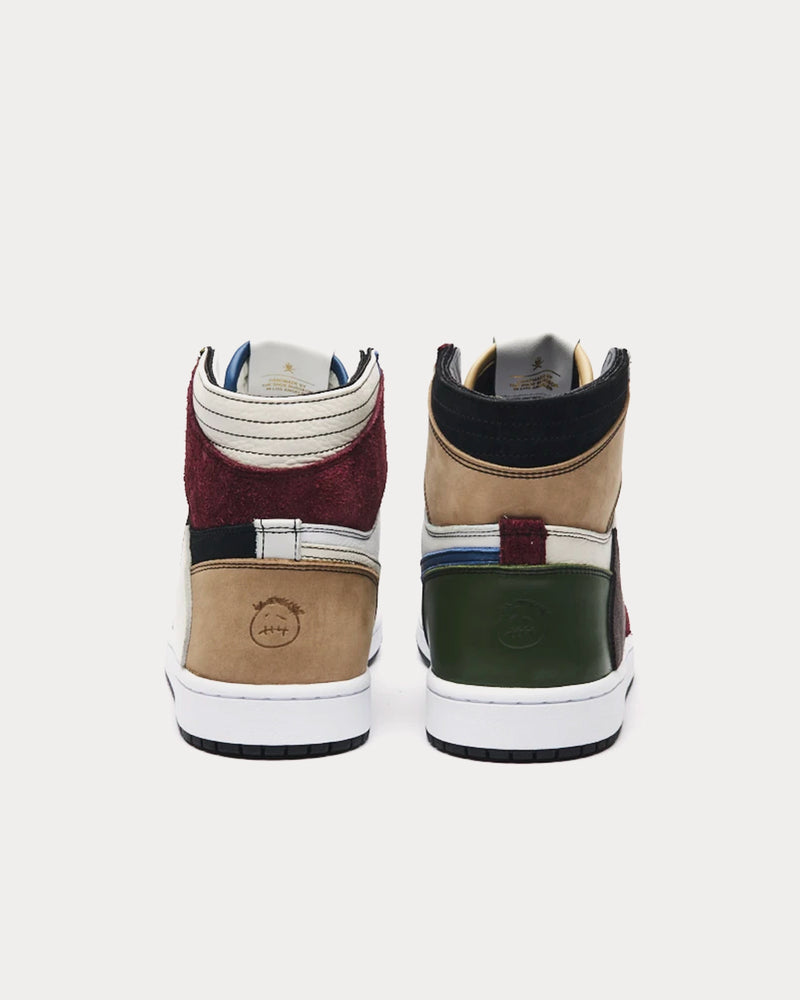 The Shoe Surgeon TS AJ1 'Earth Tone Scrap Leather' High Top Sneakers - 3