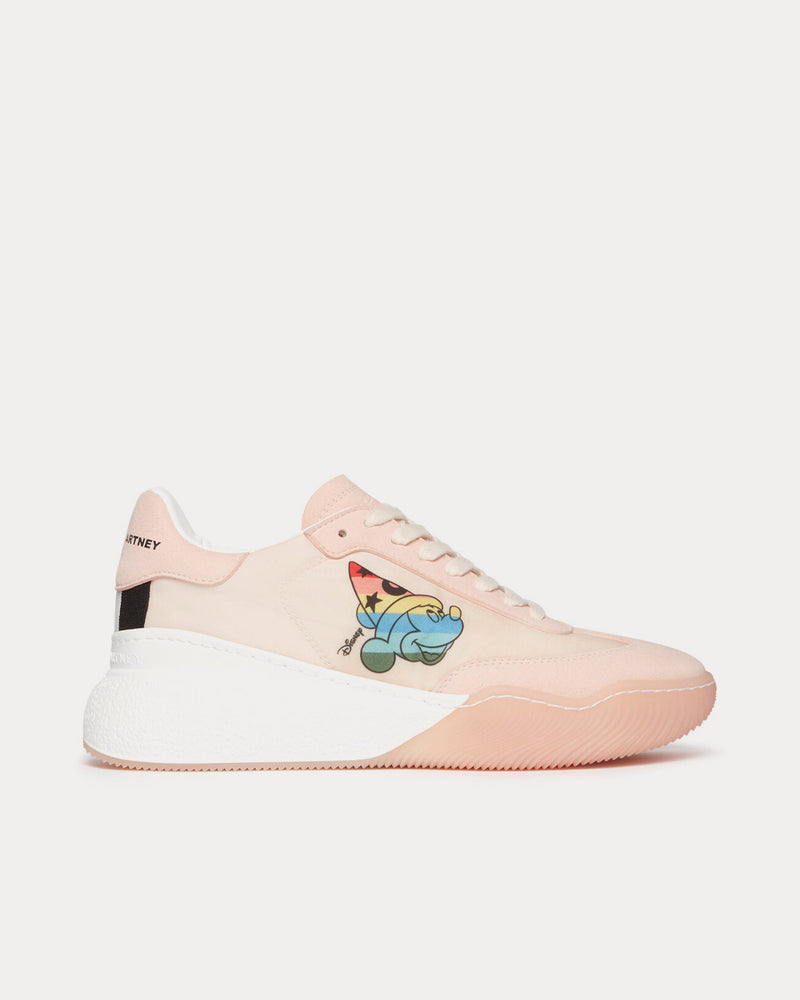 Stella McCartney Fantasia Mickey Loop Lace-Up Pastel Pink Low Top Sneakers - 1