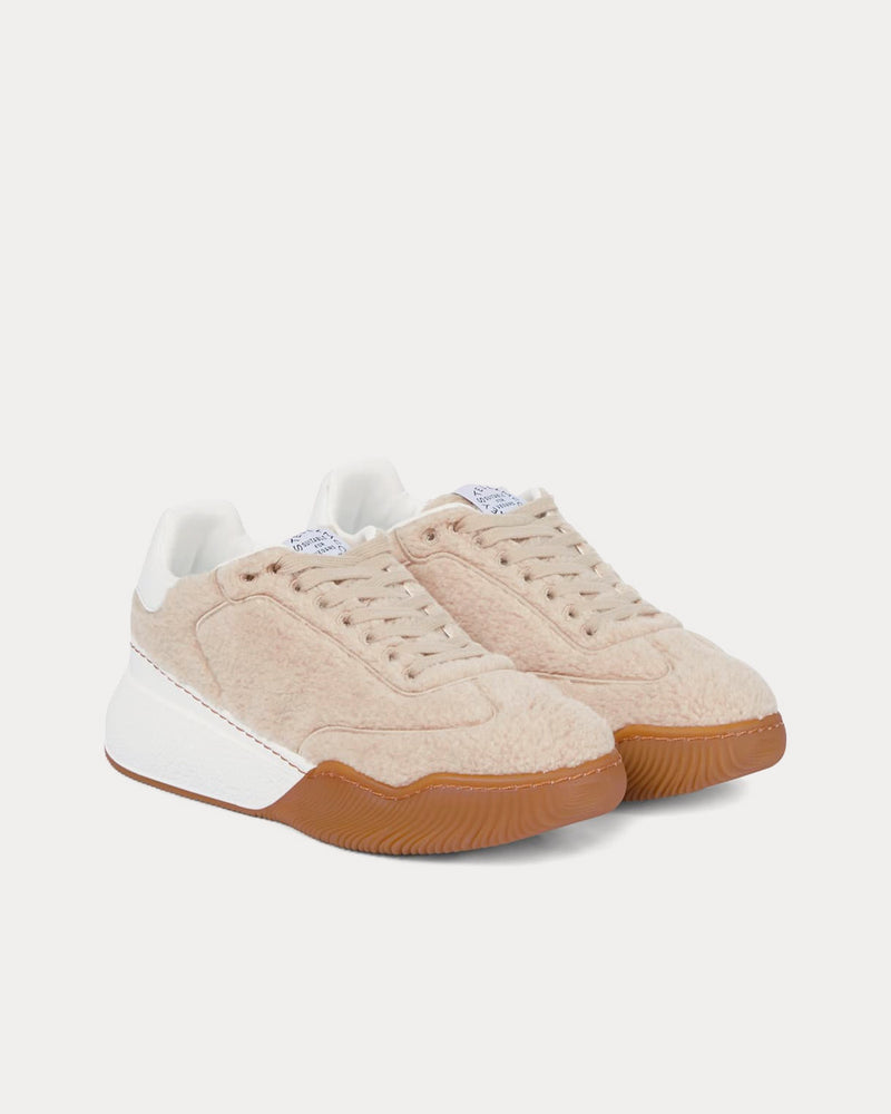 Stella McCartney Loop Faux-Shearling Beige Low Top Sneakers - 2