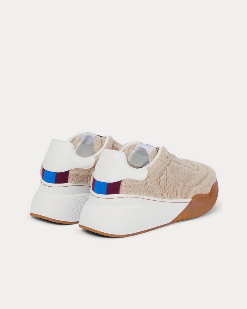 Stella McCartney Loop Faux-Shearling Beige Low Top Sneakers - 3