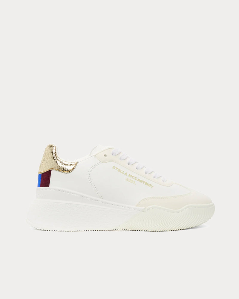 Stella McCartney White & Gold Loop Low Top Sneakers - 1