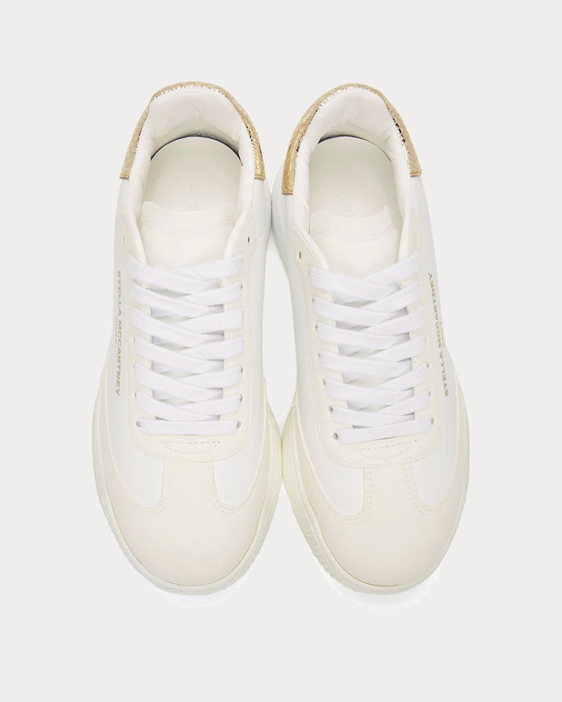 Stella McCartney White & Gold Loop Low Top Sneakers - 2