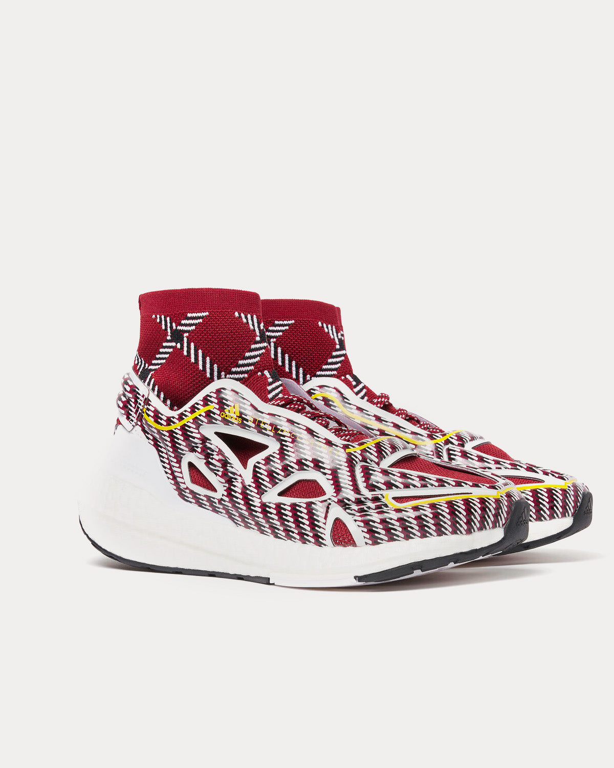 Adidas X Stella McCartney aSMC UltraBOOST 22 Elevated Gra Collegiate Burgundy / White / Yellow Running Shoes - 3