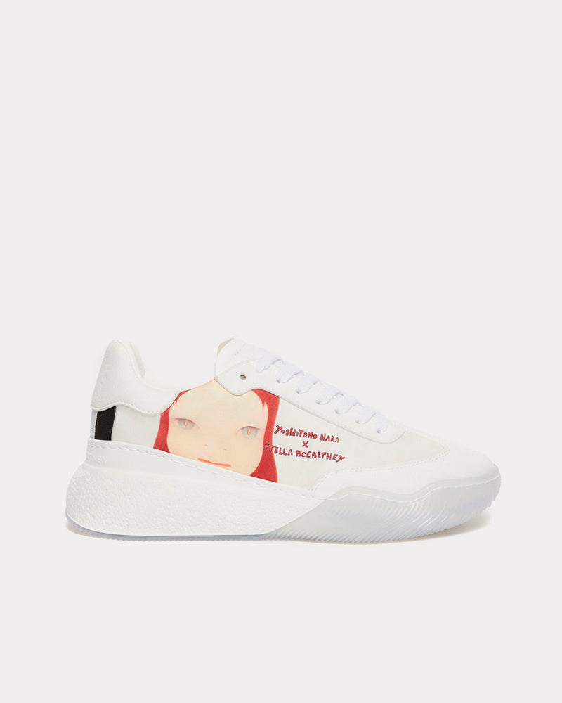 Stella McCartney x Yoshitomo Nara Loop Twins Print White / Blush Low Top Sneakers - 1