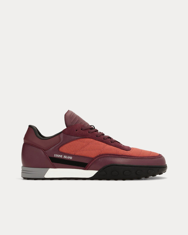 Stone Island S0202 Maroon Low Top Sneakers - 1