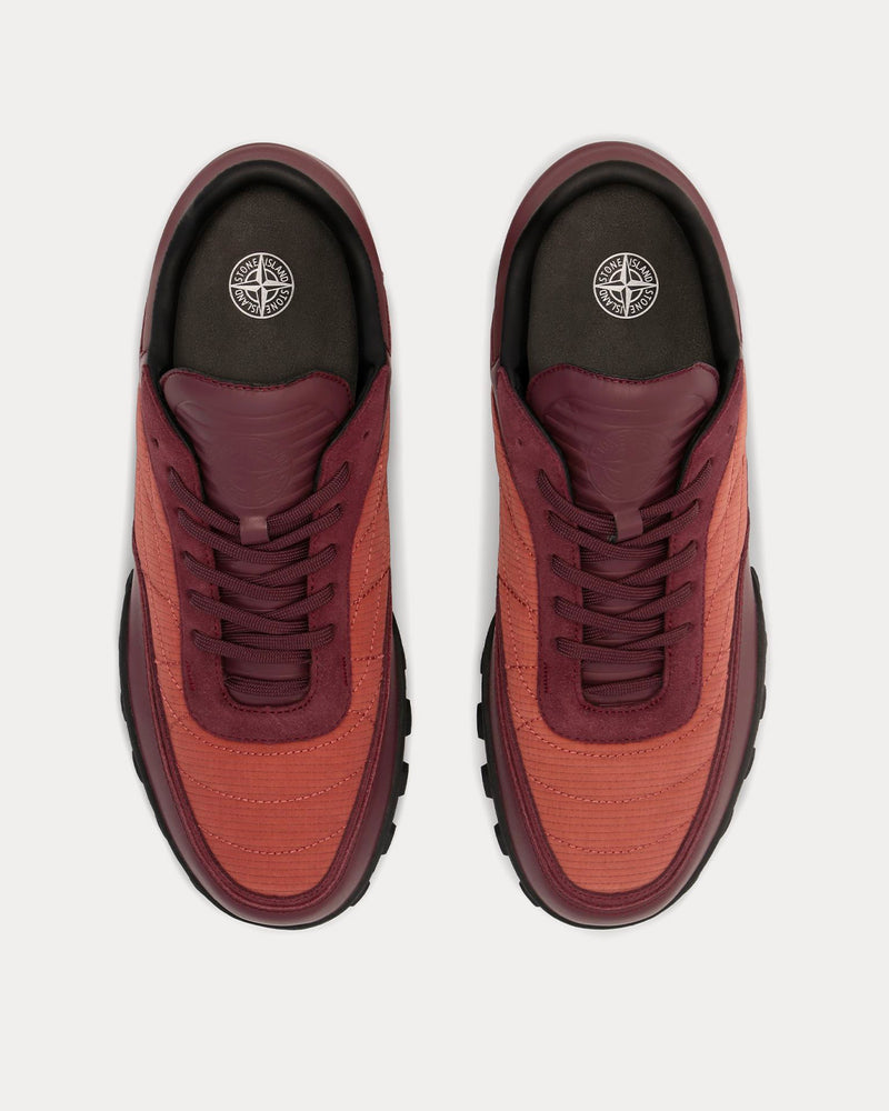 Stone Island S0202 Maroon Low Top Sneakers - 2