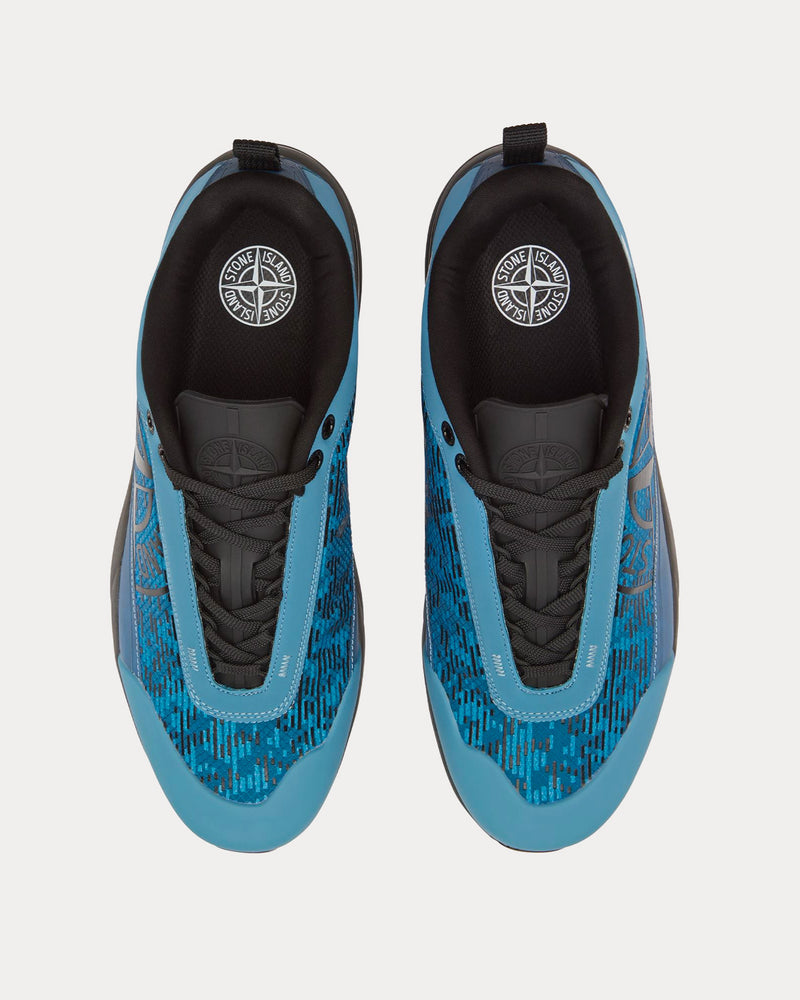 Stone Island S0303 Turquoise Low Top Sneakers - 2