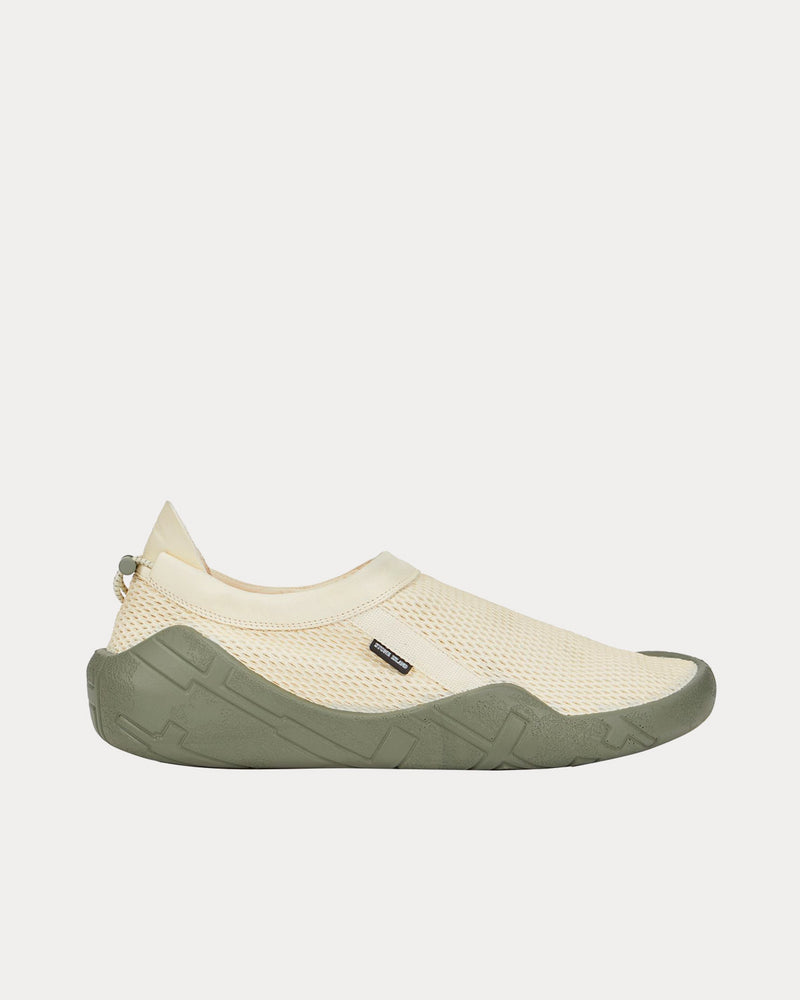 Stone Island Shadow Project Shadow Moc Leather Mesh Effect Butter Slip On Sneakers - 1