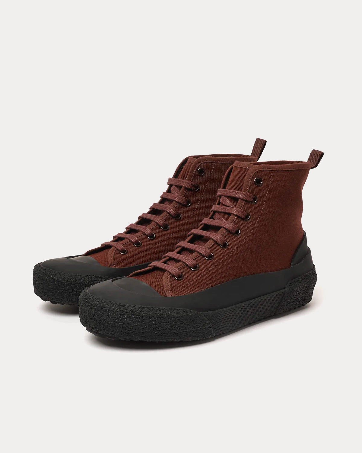 Studio Nicholson Numbers Canvas Chestnut High Top Sneakers - 3