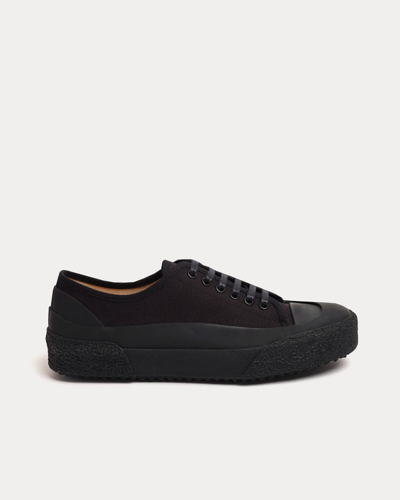 Studio Nicholson Sharp Canvas Darkest Navy Low Top Sneakers - Sneak in ...