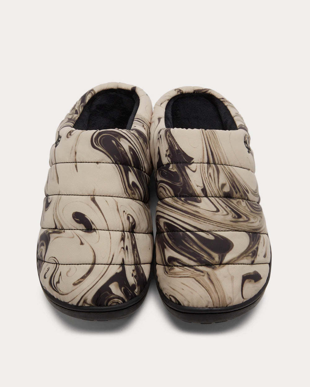 Subu Quilted Suminagashi Black / White Slip Ons - 2