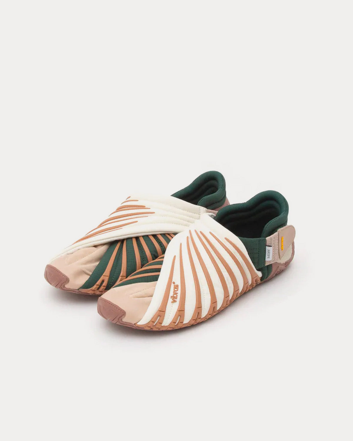 Suicoke FUTON-LO Green / Beige Slip Ons - 3