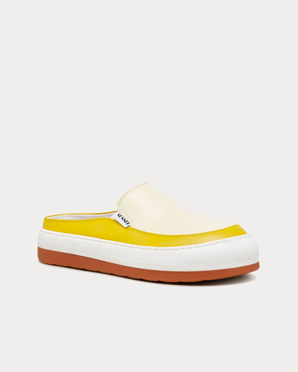 Sunnei Dreamy Leather Banana Yellow Slip On Sneakers - 2