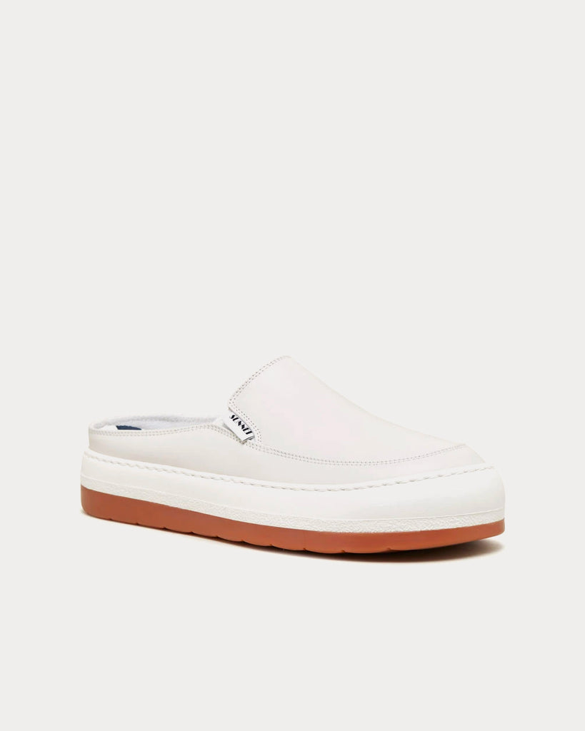 Sunnei Dreamy Leather Sabot White Slip On Sneakers - Sneak in Peace
