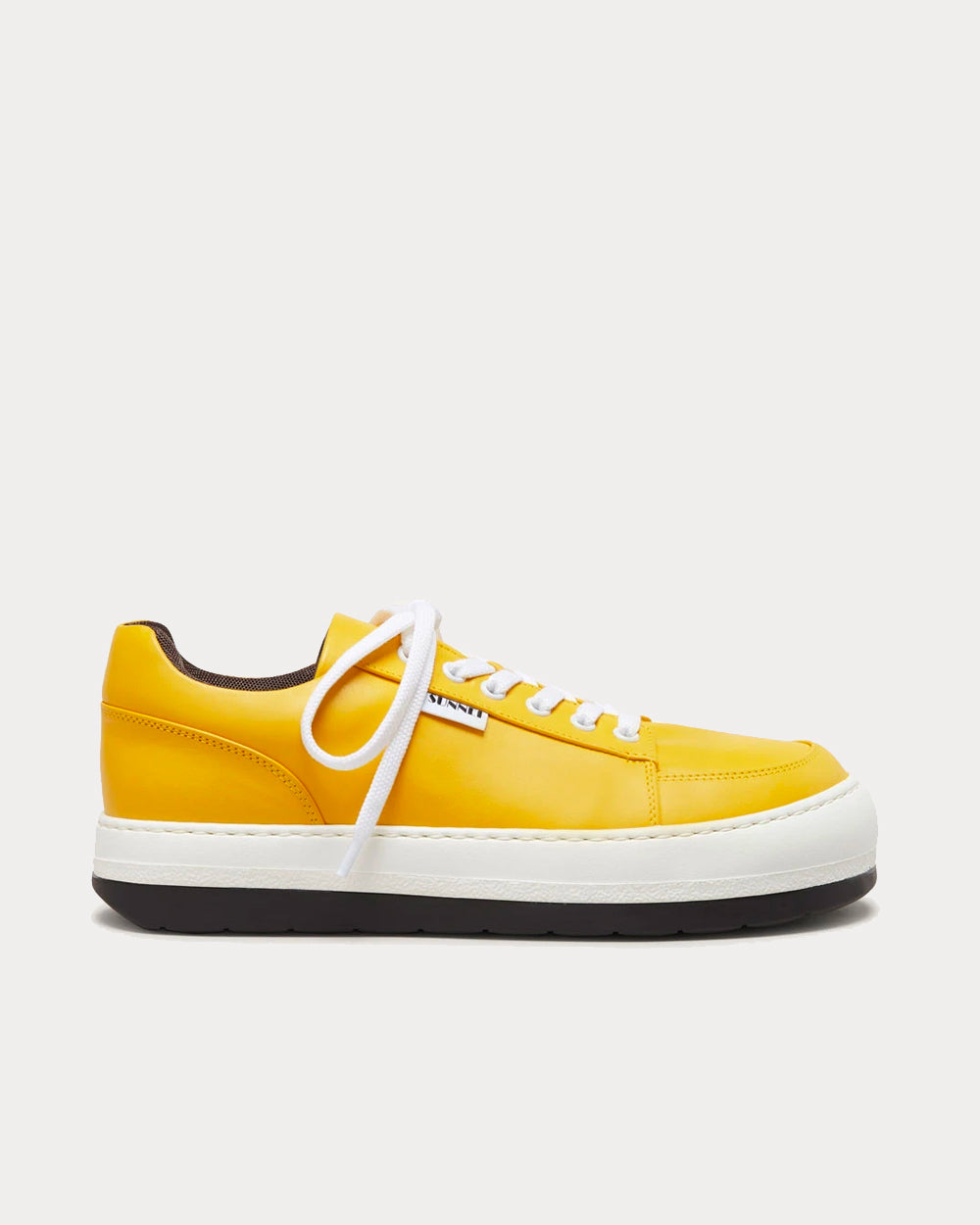 Sunnei Dreamy Leather Yellow Low Top Sneakers - 1