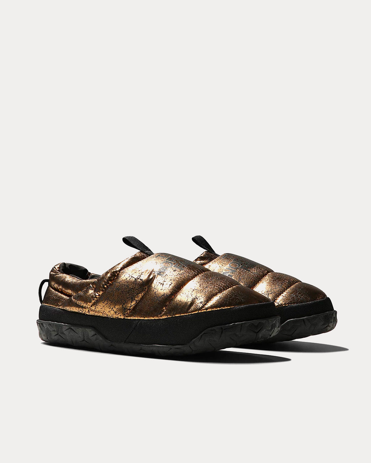 The North Face Nuptse Metallic Street Mules Metallic Bronze / Black Slip Ons - 3