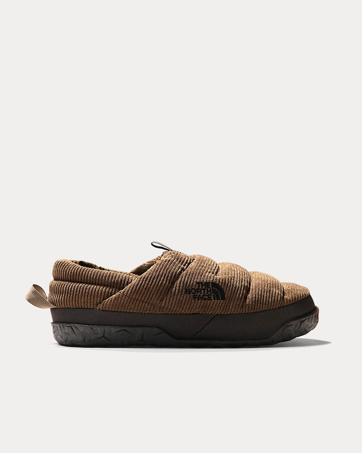 Nuptse Corduroy Street Mules Military Olive / Black Slip Ons