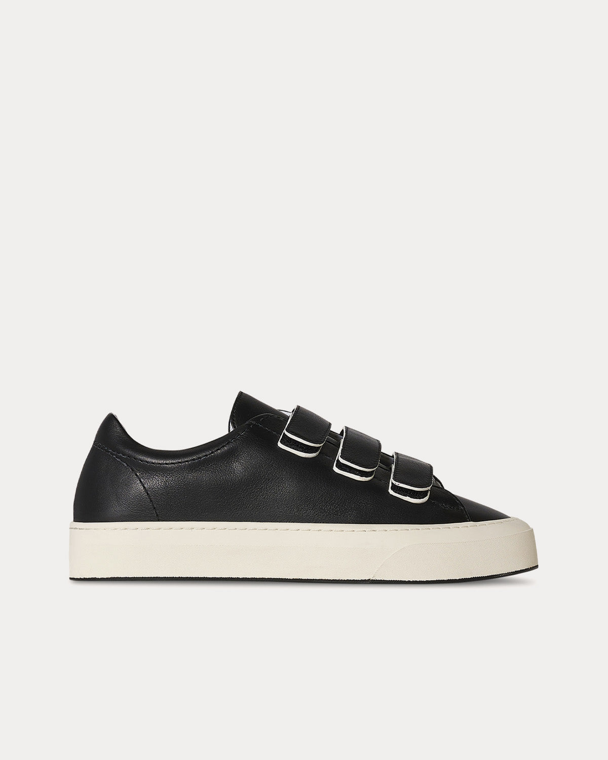 The Row Dean Strappy Suede Black / White Low Top Sneakers - 1