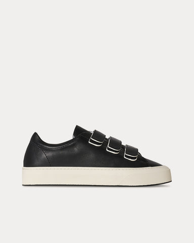 The Row Dean Strappy Suede Black / White Low Top Sneakers