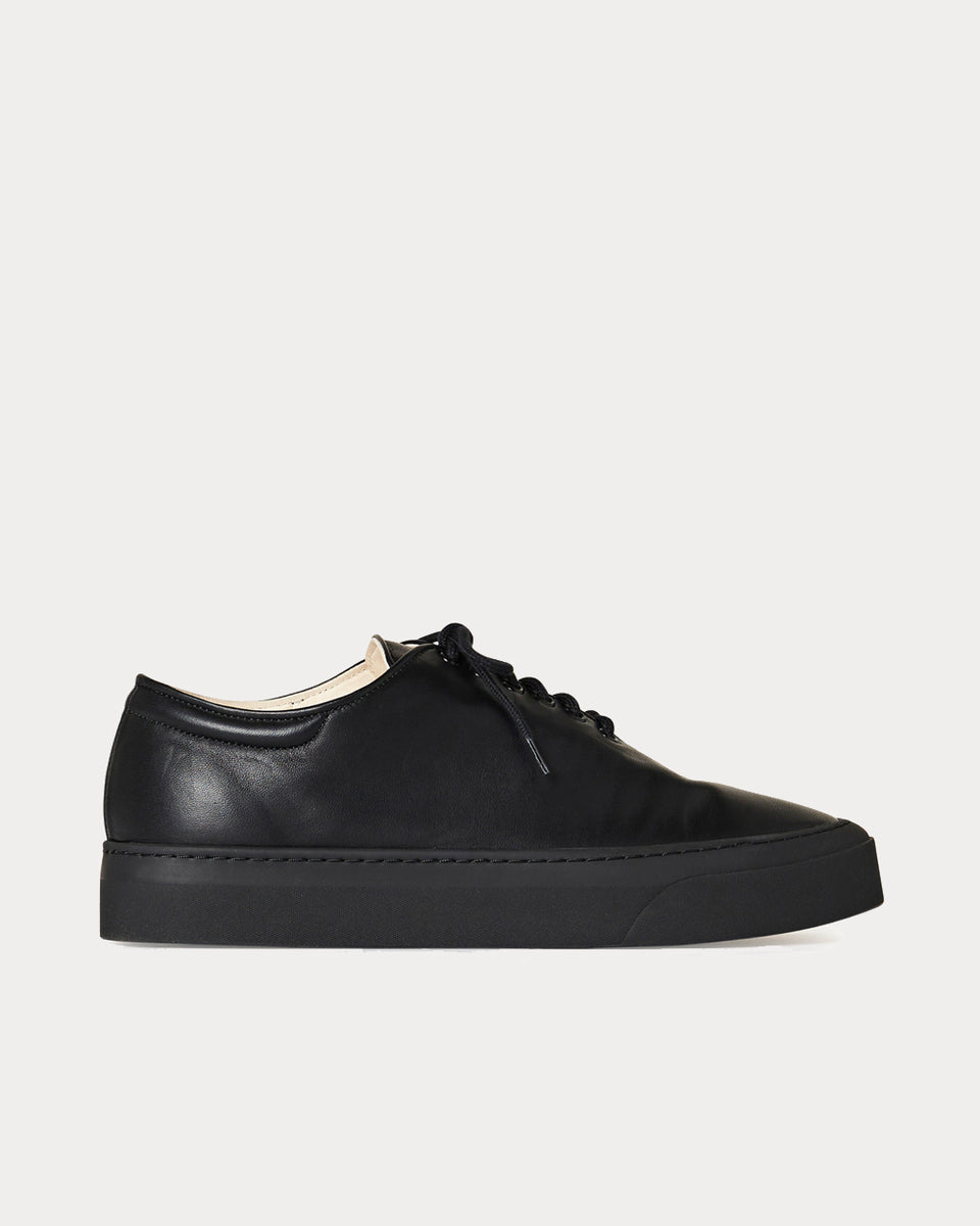 The Row Marie H Lace-Up Black Low Top Sneakers - Sneak in Peace