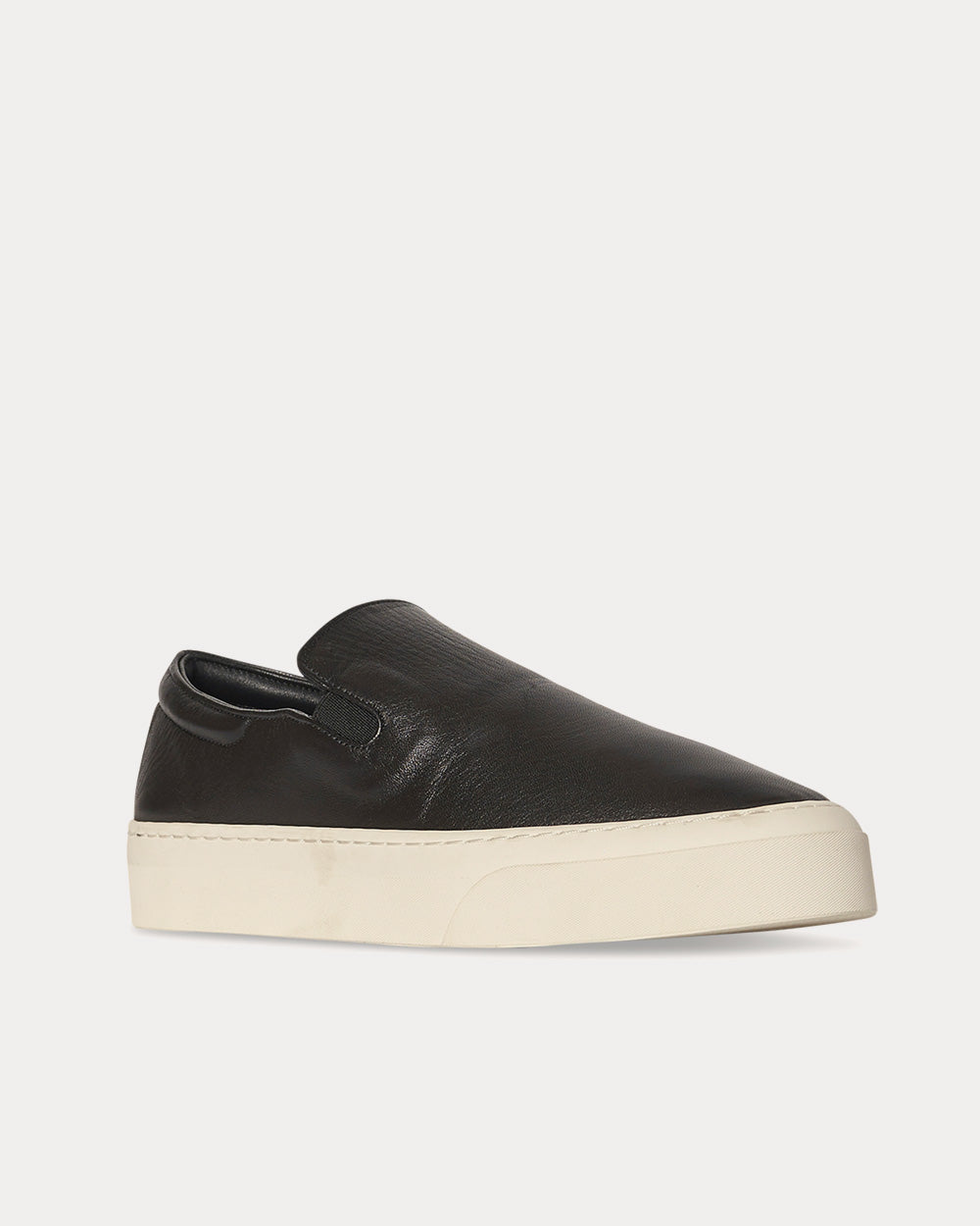 The Row Marie H Leather Black Slip On Sneakers - Sneak in Peace