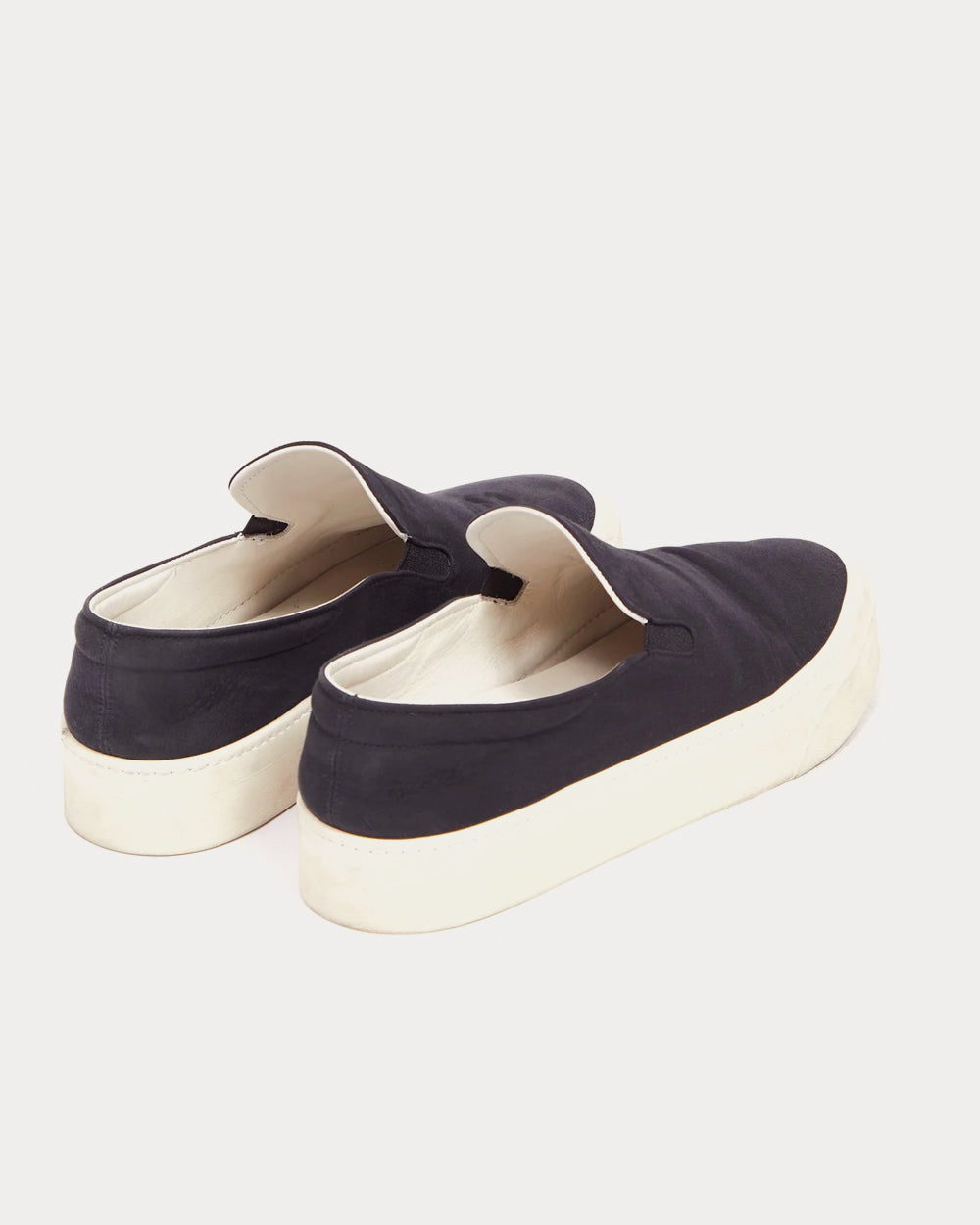 The Row Marie H Canvas Navy Slip On Sneakers - 3