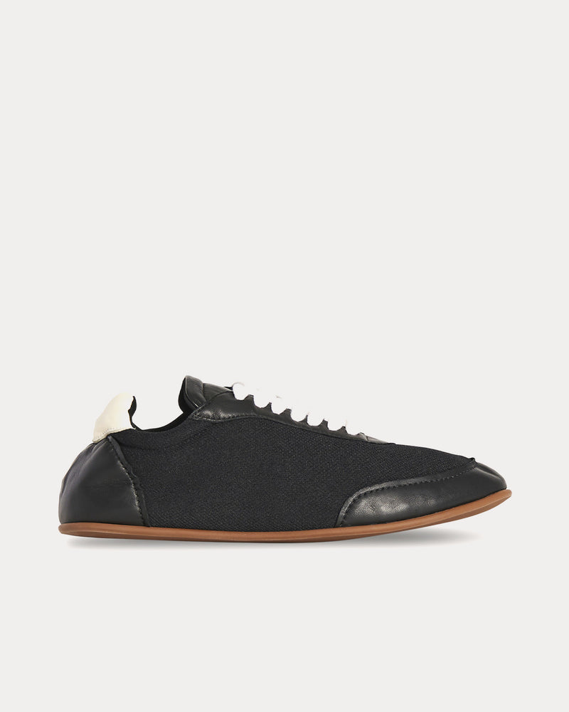 The Row Owen City Sneaker in Leather & Mesh Brown / Black Low Top Sneakers - 1