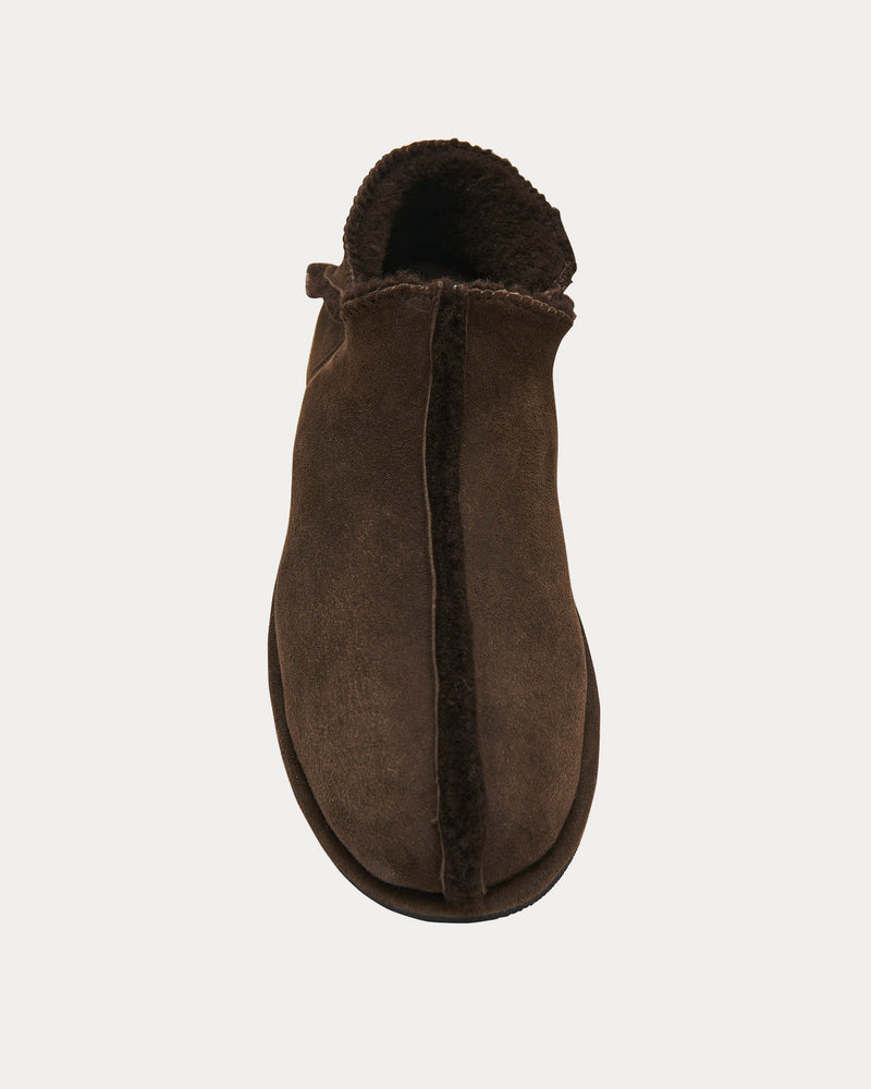 The Row Ravy Shearling Brown Slippers - 2