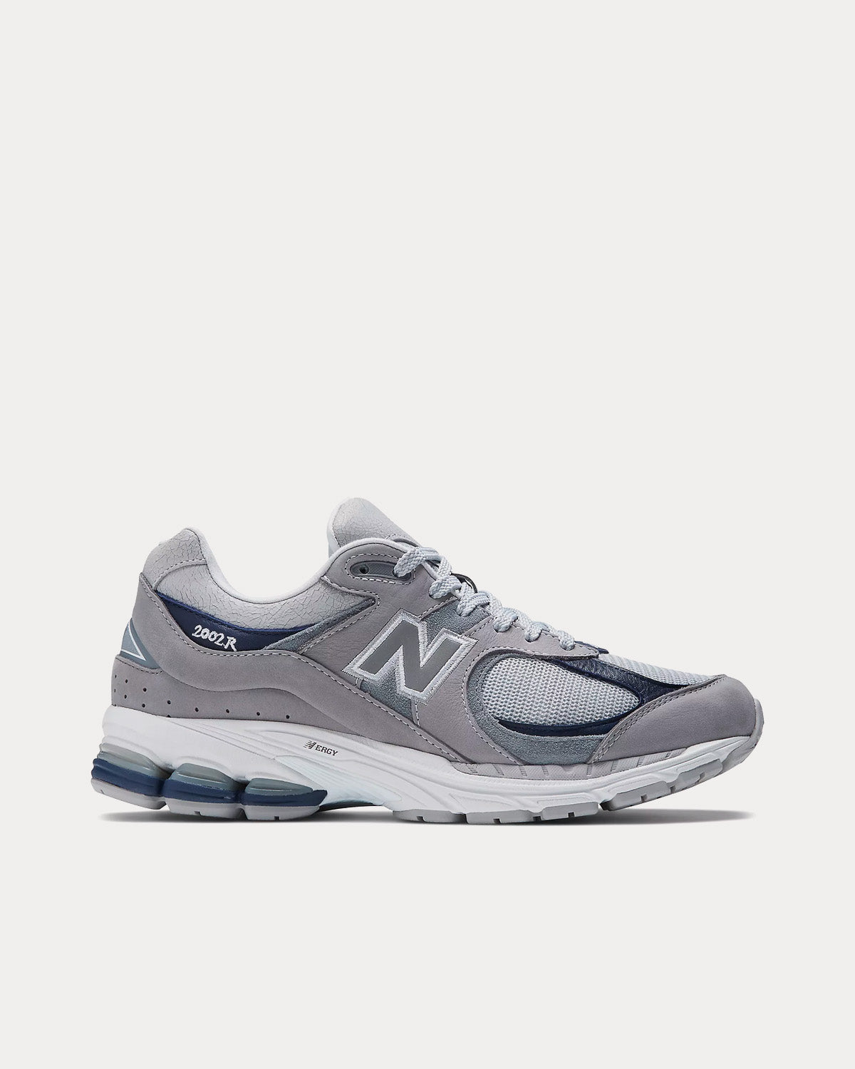 New Balance x thisisneverthat 2002r Grey with Team Navy and Rain Cloud Low Top Sneakers - 1