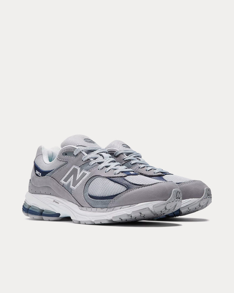 New Balance x thisisneverthat 2002r Grey with Team Navy and Rain Cloud Low Top Sneakers - 3