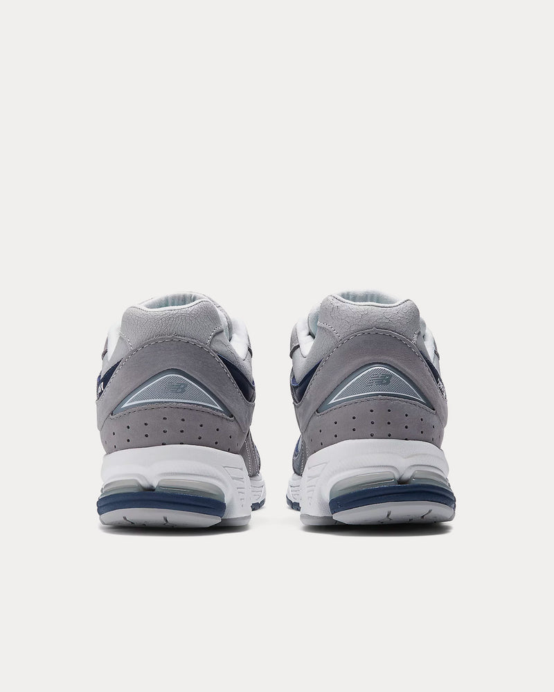 New Balance x thisisneverthat 2002r Grey with Team Navy and Rain Cloud Low Top Sneakers - 4