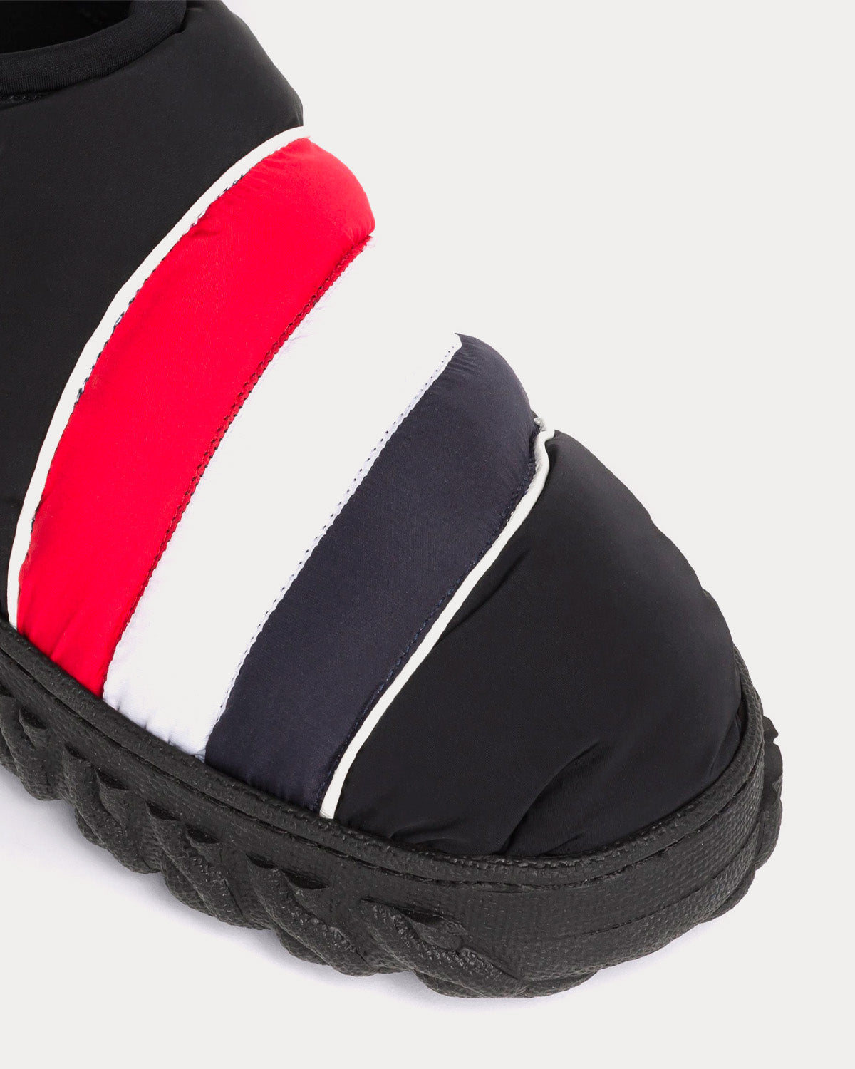 Thom Browne Warm Up Poly Twill Cable Knit Sole Black Slip Ons - 5