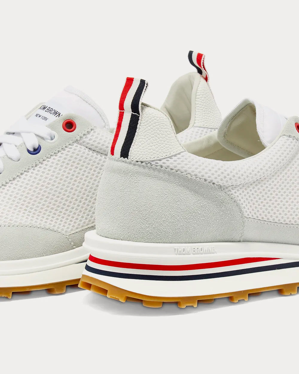 Thom Browne Tech Runner White Low Top Sneakers - 5