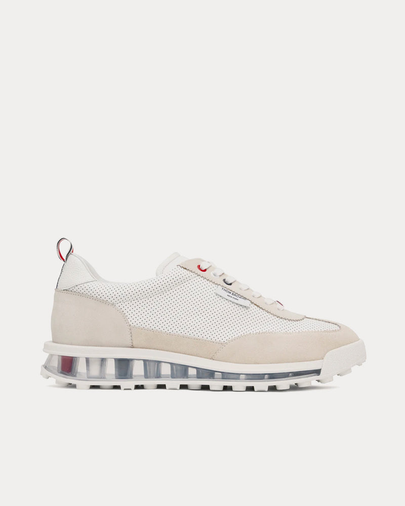 Thom Browne Tech Runner Clear Sole White / Beige Low Top Sneakers - 1