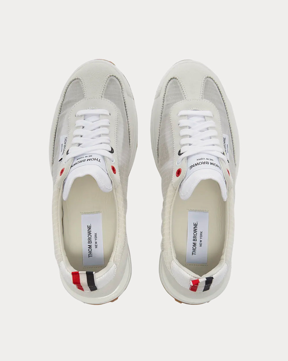 Thom Browne Ripstop Unlined Tech Runner White Low Top Sneakers - 3