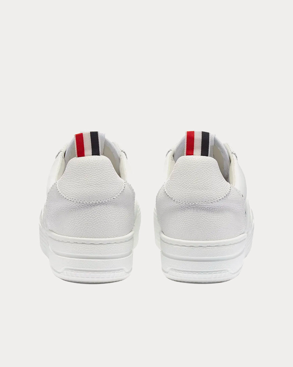 Thom Browne Vitello Calfskin Basketball White Low Top Sneakers - 4