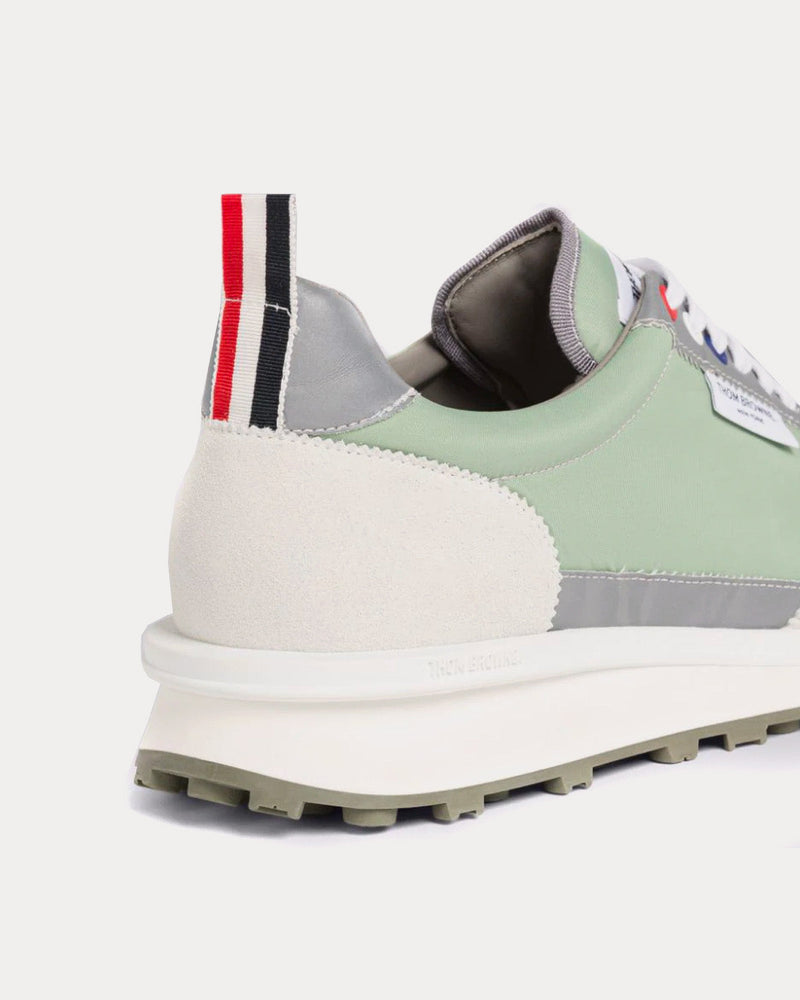 Thom Browne Tech Runner Reflective Nylon Green Low Top Sneakers - 4