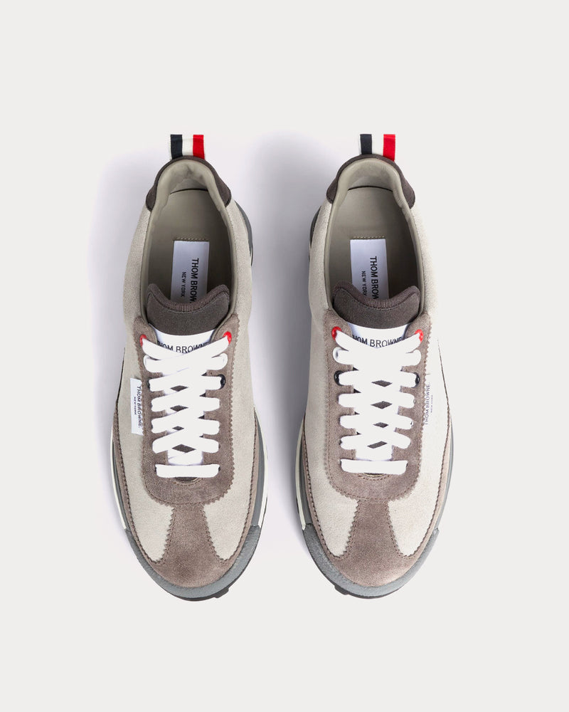 Thom Browne Tech Runner Kid Suede Light Grey Low Top Sneakers - 2