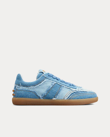 Tod's Tabs Denim Light Blue / Blue Low Top Sneakers