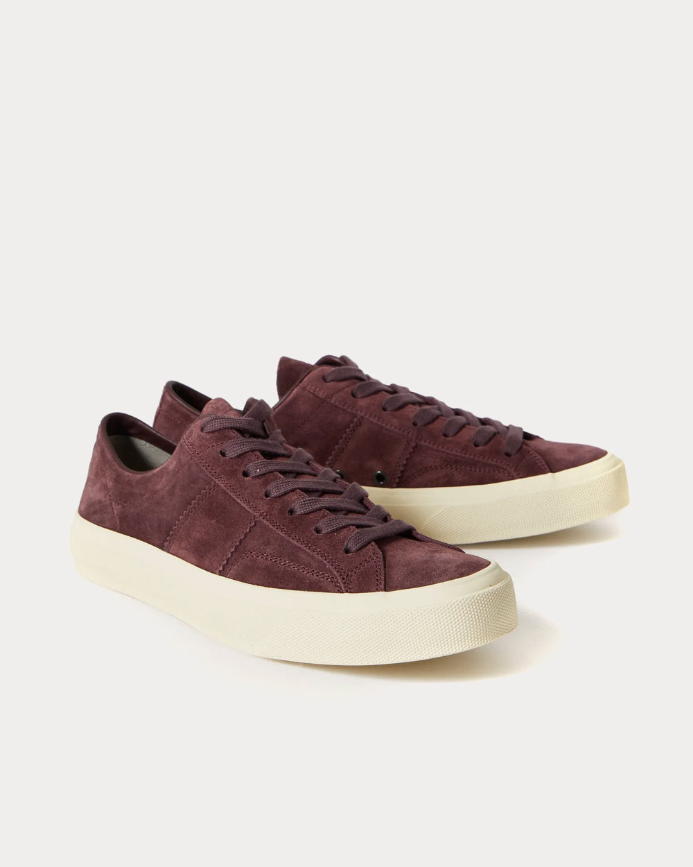 Tom Ford Cambridge Suede Purple Low Top Sneakers - 2