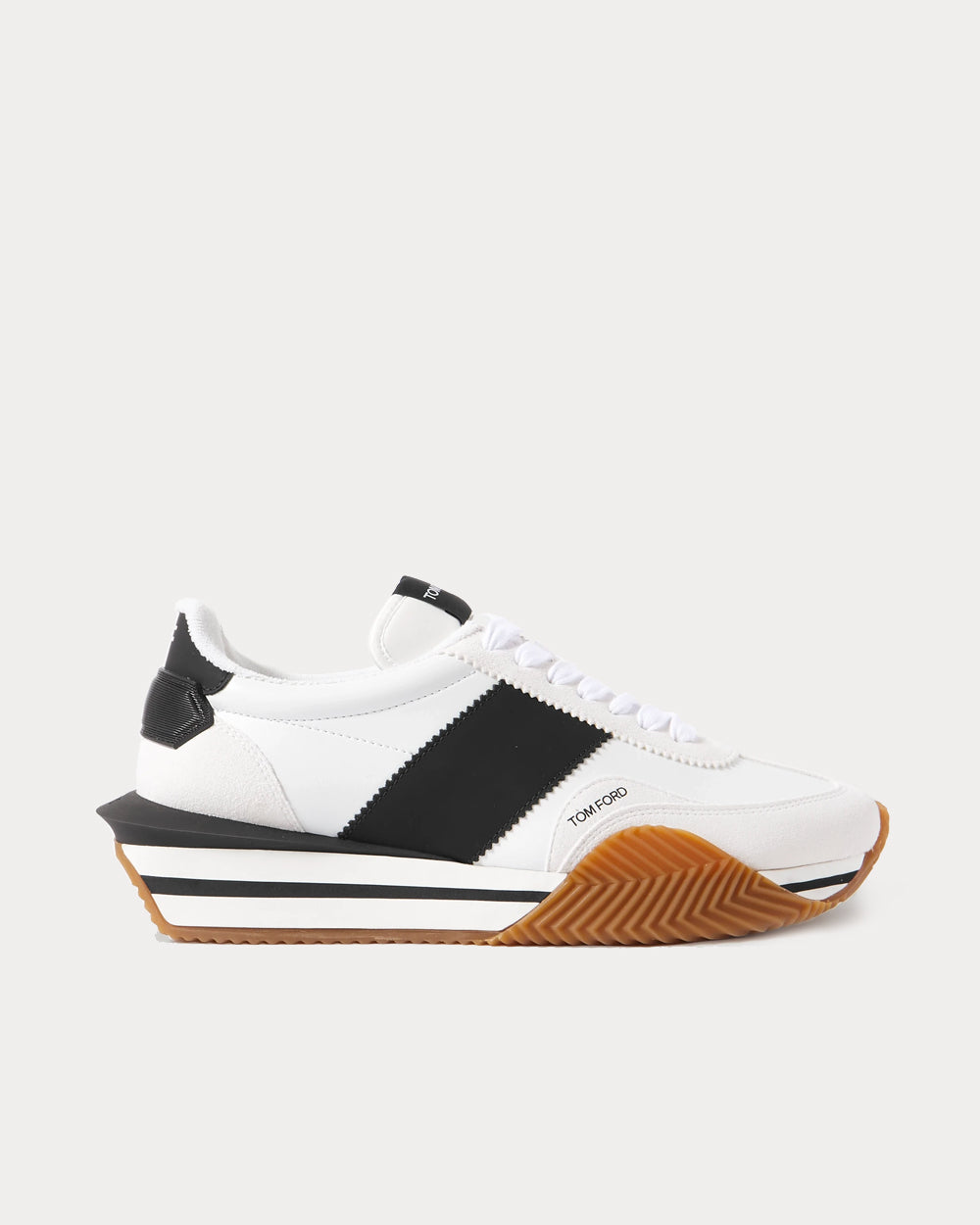 Tom Ford James White & Black Low Top Sneakers - 1