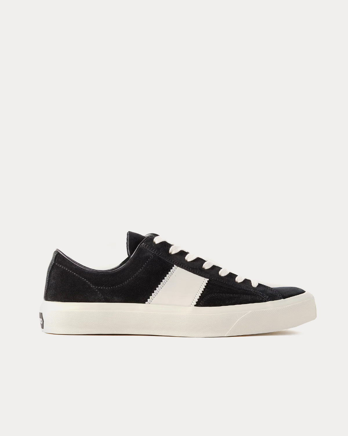 Tom Ford Cambridge Suede & Leather Black Low Top Sneakers - 1