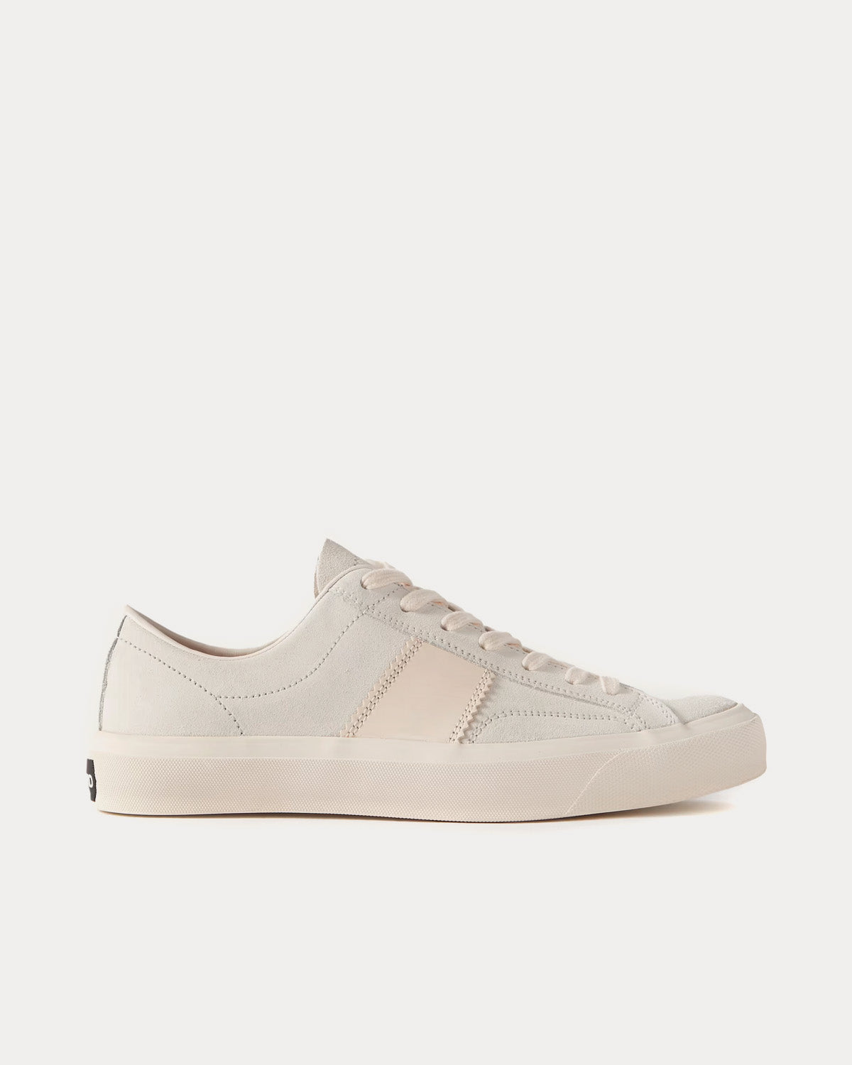 Tom Ford Cambridge Suede & Leather Cream Low Top Sneakers - 1