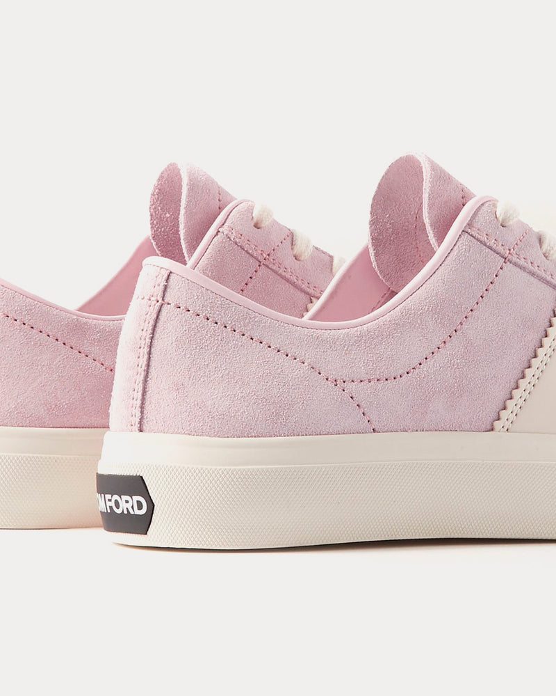 Tom Ford Cambridge Suede & Leather Pink Low Top Sneakers - 2