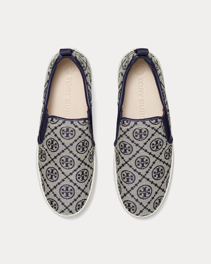 Tory Burch T Monogram Navy / Perfect Navy Slip On Sneakers - 2