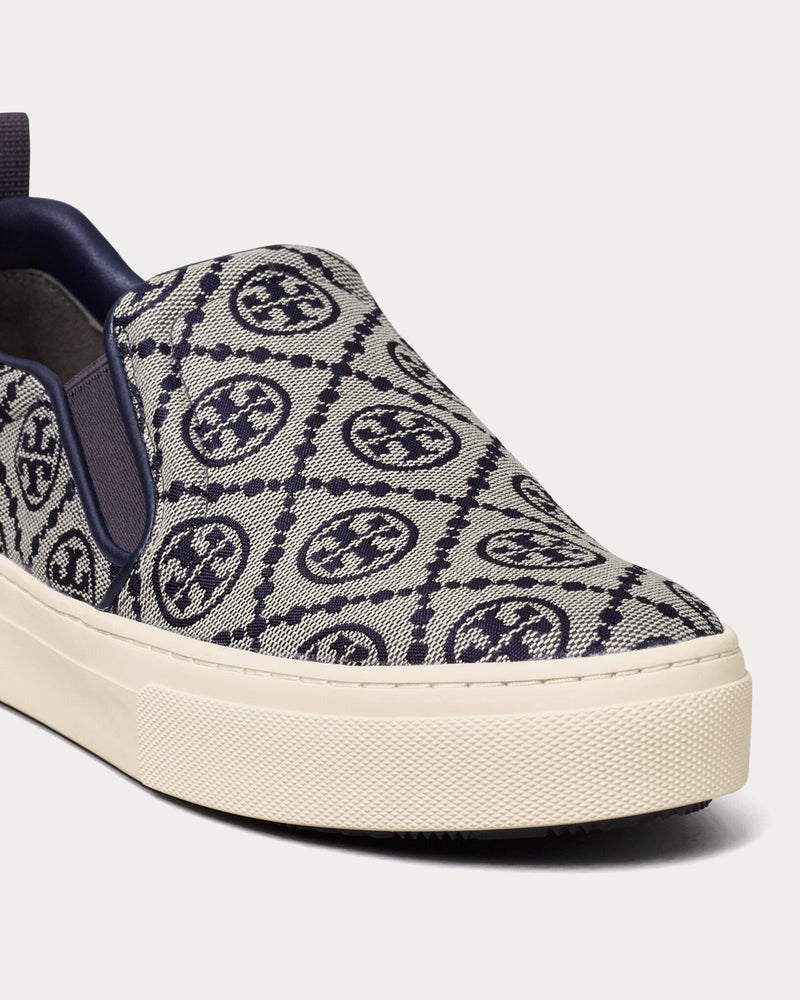 Tory Burch T Monogram Navy / Perfect Navy Slip On Sneakers - 4