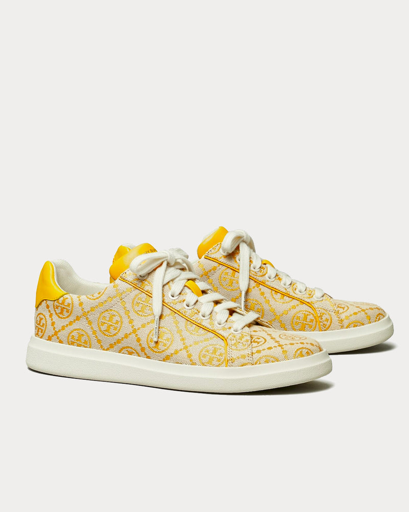 Tory Burch T Monogram Goldfinch Low Top Sneakers - 2